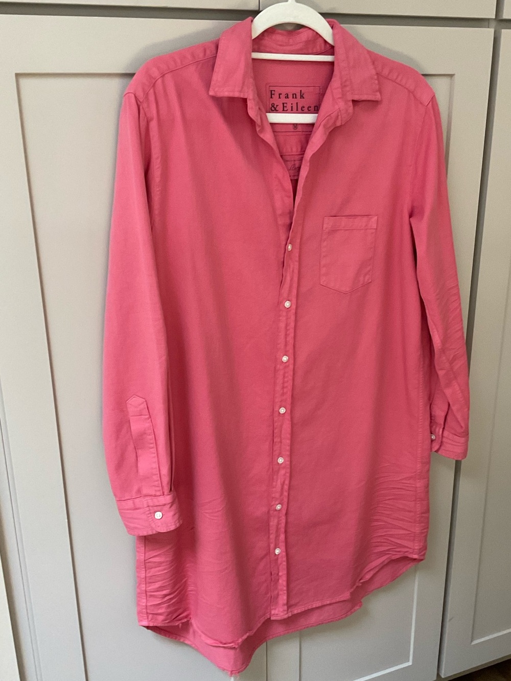 Frank & Eileen Mary Dress, Coral Button-Front Shirt Medium size Dress - Picture 2 of 6